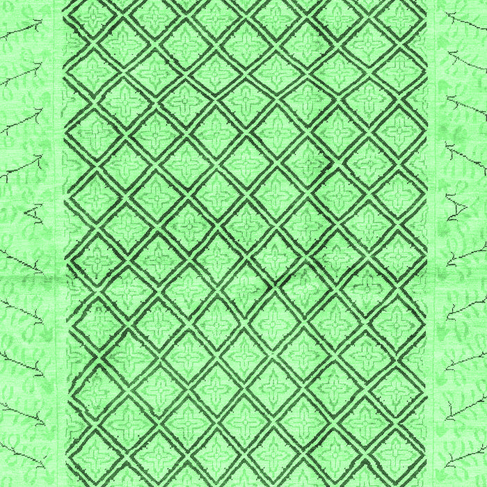 Machine Washable Abstract Emerald Green Modern Area Rugs, wshabs3313emgrn