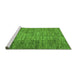 Sideview of Machine Washable Abstract Green Modern Area Rugs, wshabs3314grn