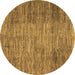 Round Abstract Brown Modern Rug, abs3314brn