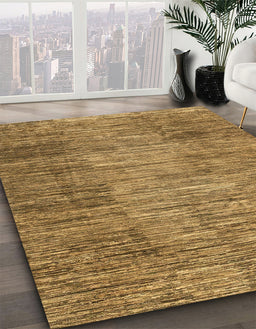 Abstract Yellow Modern Rug in Family Room, abs3314