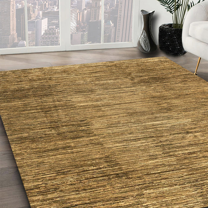 Machine Washable Abstract Yellow Rug in a Family Room, wshabs3314