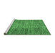 Sideview of Machine Washable Abstract Emerald Green Modern Area Rugs, wshabs3314emgrn