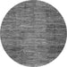 Round Abstract Gray Modern Rug, abs3314gry