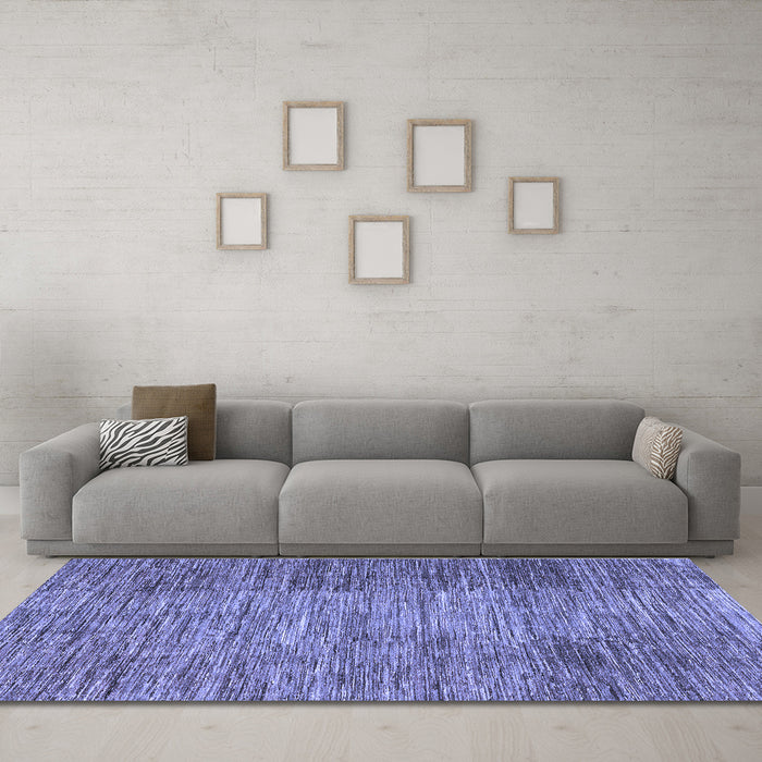 Machine Washable Abstract Blue Modern Rug in a Living Room, wshabs3314blu