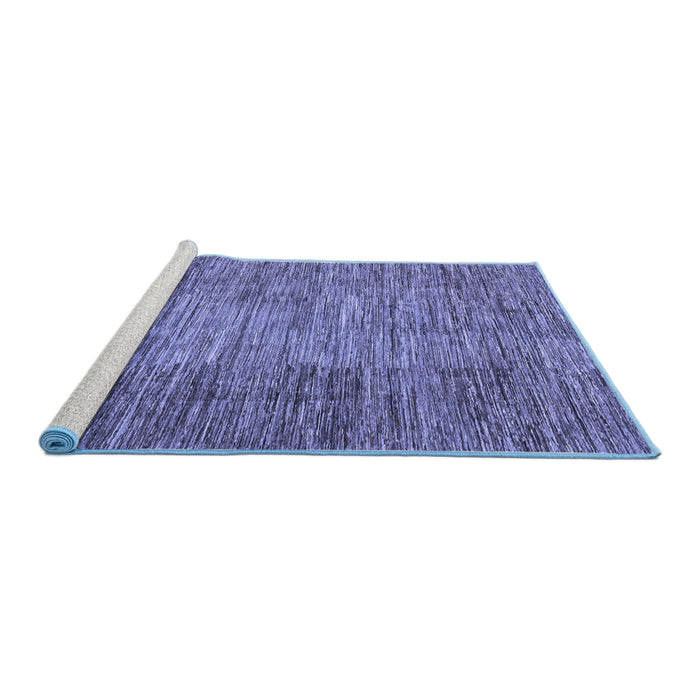 Sideview of Machine Washable Abstract Blue Modern Rug, wshabs3314blu
