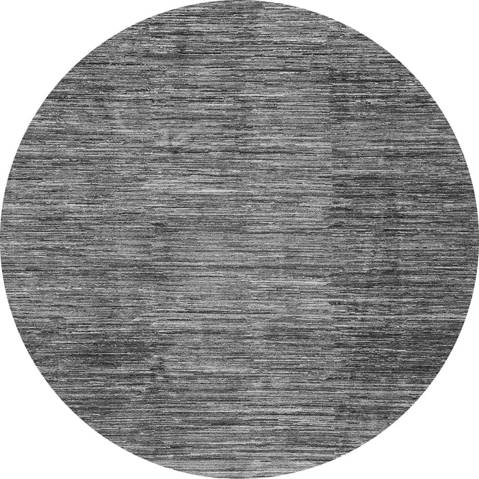 Round Machine Washable Abstract Gray Modern Rug, wshabs3314gry