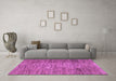 Machine Washable Abstract Purple Modern Area Rugs in a Living Room, wshabs3314pur