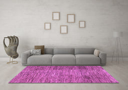 Machine Washable Abstract Purple Modern Area Rugs in a Living Room, wshabs3314pur