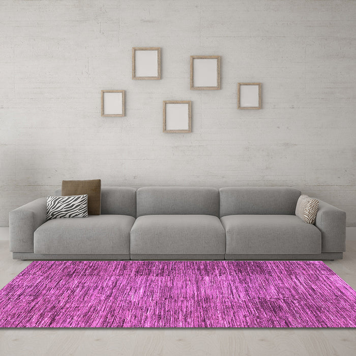 Machine Washable Abstract Purple Modern Area Rugs in a Living Room, wshabs3314pur