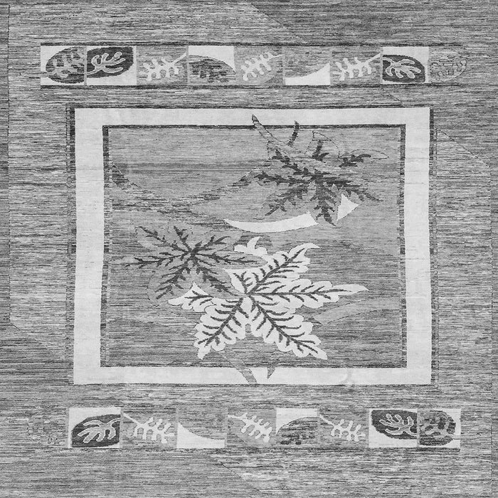 Square Abstract Gray Modern Rug, abs3315gry