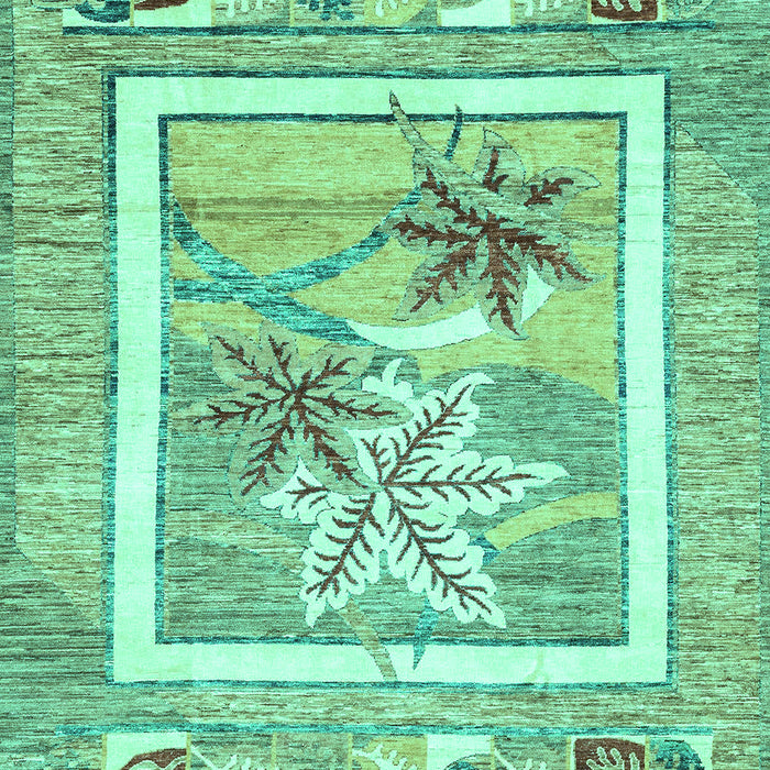 Abstract Turquoise Modern Rug, abs3315turq