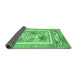 Sideview of Abstract Emerald Green Modern Rug, abs3315emgrn