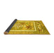 Sideview of Abstract Yellow Modern Rug, abs3315yw