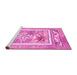 Sideview of Machine Washable Abstract Pink Modern Rug, wshabs3315pnk