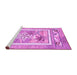 Sideview of Machine Washable Abstract Purple Modern Area Rugs, wshabs3315pur