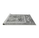 Sideview of Machine Washable Abstract Gray Modern Rug, wshabs3315gry