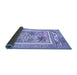 Sideview of Abstract Blue Modern Rug, abs3315blu