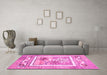 Machine Washable Abstract Pink Modern Rug in a Living Room, wshabs3315pnk