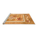 Sideview of Machine Washable Abstract Orange Modern Area Rugs, wshabs3315org