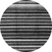 Round Machine Washable Abstract Gray Modern Rug, wshabs3316gry