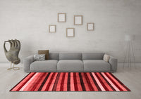 Machine Washable Abstract Red Modern Rug, wshabs3316red