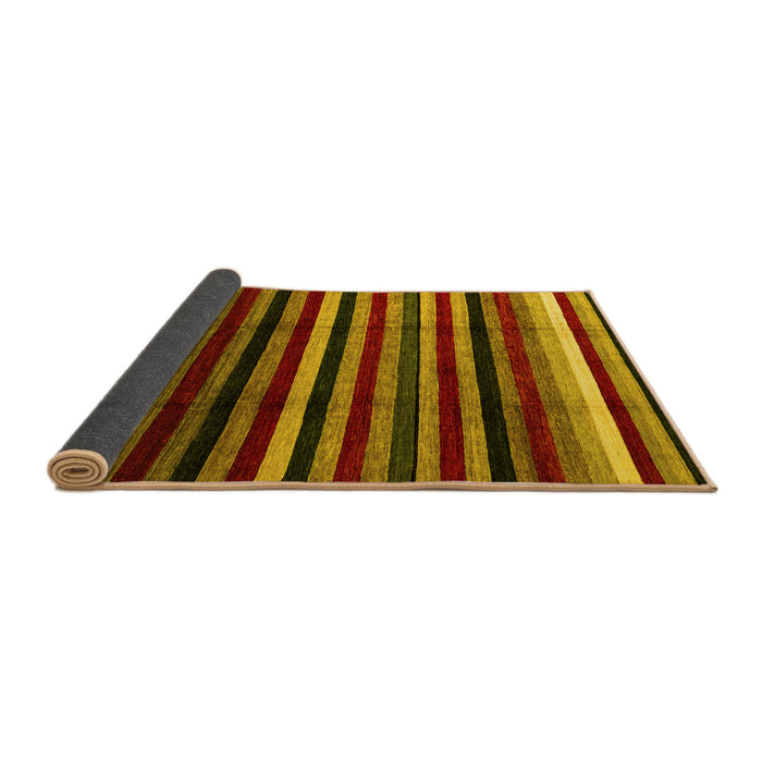Sideview of Abstract Yellow Modern Rug, abs3316yw