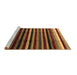 Sideview of Machine Washable Abstract Brown Modern Rug, wshabs3316brn