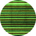 Round Abstract Green Modern Rug, abs3316grn