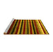 Sideview of Machine Washable Abstract Yellow Modern Rug, wshabs3316yw