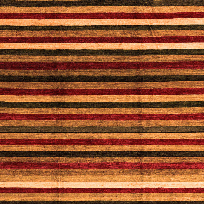 Square Machine Washable Abstract Orange Modern Area Rugs, wshabs3316org