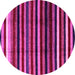 Round Machine Washable Abstract Pink Modern Rug, wshabs3316pnk