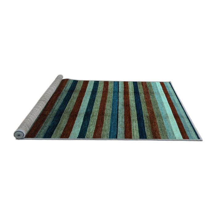 Sideview of Machine Washable Abstract Light Blue Modern Rug, wshabs3316lblu