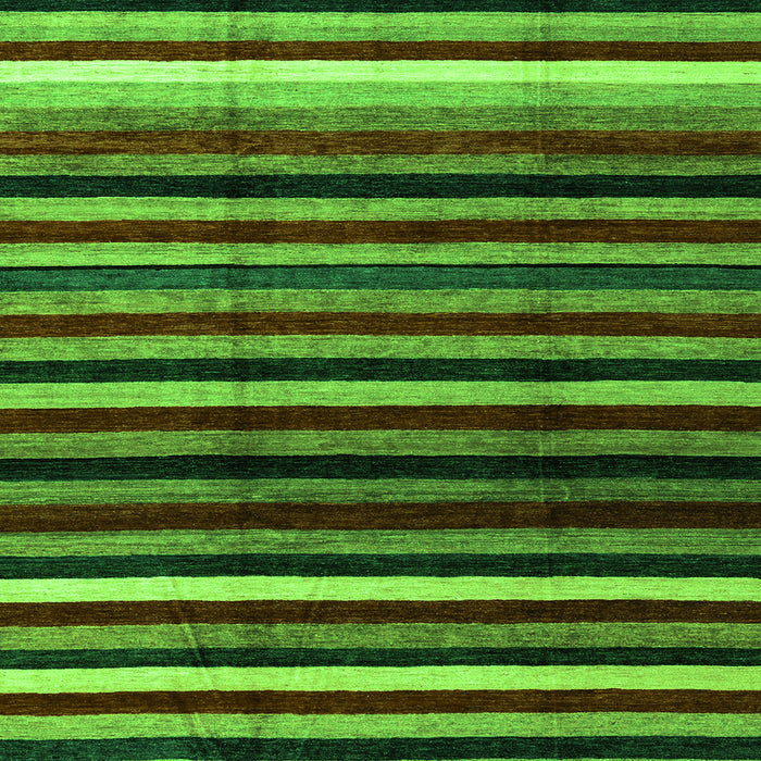 Square Machine Washable Abstract Green Modern Area Rugs, wshabs3316grn
