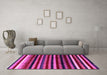 Machine Washable Abstract Pink Modern Rug in a Living Room, wshabs3316pnk