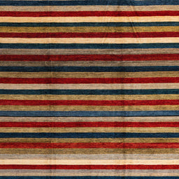 Square Abstract Red Modern Rug, abs3316