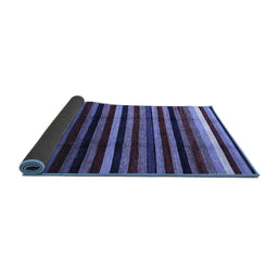 Sideview of Abstract Blue Modern Rug, abs3316blu