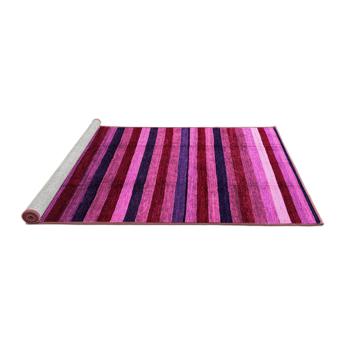 Sideview of Machine Washable Abstract Pink Modern Rug, wshabs3316pnk