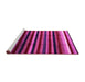 Sideview of Machine Washable Abstract Pink Modern Rug, wshabs3316pnk