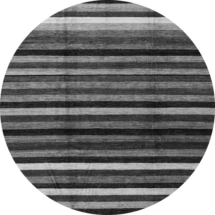 Round Abstract Gray Modern Rug, abs3316gry