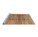 Sideview of Machine Washable Abstract Brown Red Rug, wshabs3317