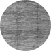 Round Abstract Gray Modern Rug, abs3317gry