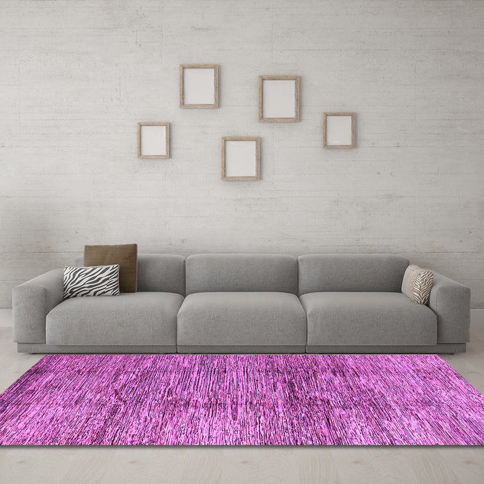 Machine Washable Abstract Purple Modern Area Rugs in a Living Room, wshabs3317pur