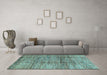 Machine Washable Abstract Light Blue Modern Rug in a Living Room, wshabs3317lblu