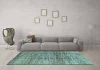 Machine Washable Abstract Light Blue Modern Rug, wshabs3317lblu