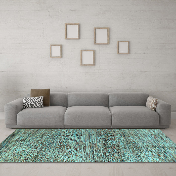 Machine Washable Abstract Light Blue Modern Rug in a Living Room, wshabs3317lblu