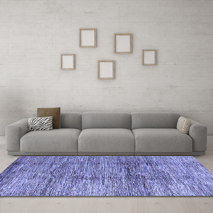 Machine Washable Abstract Blue Modern Rug in a Living Room, wshabs3317blu