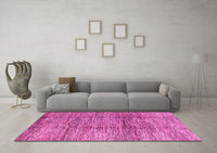 Machine Washable Abstract Pink Modern Rug, wshabs3317pnk