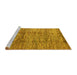 Sideview of Machine Washable Abstract Yellow Modern Rug, wshabs3317yw