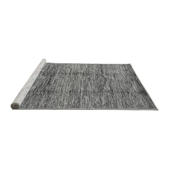 Sideview of Machine Washable Abstract Gray Modern Rug, wshabs3317gry