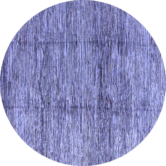 Round Abstract Blue Modern Rug, abs3317blu